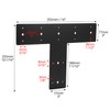 QWORK 14" x 10" T Shape Steel Flat Bracket with
