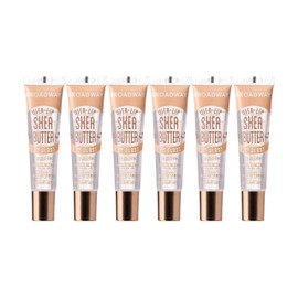 Ruby Kisses Broadway Vita-Lip Clear Lip Gloss (Shea Butter 6 Pack), Ultra-Hydrating & Soothing Formula with Multi-Vitamin Oils, High-Shine Non-Sticky Finish, Nourishing Lip Balm for Healthy Lips