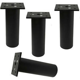 Bed leg screw,furniture legs,sofa legs, 4 Pack Cabinet Feet Sofa Feet Table Legs Worktop Bar TV Desk Bed Couch Legs,Round Supporting Feet,Aluminum Alloy,Adjustable Height,with Screws (15cm/5.9in,Grey)