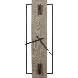 Howard Miller Cement City Oversized Wall Clock II 549-545 – Charcoal Gray Finish Wrought Iron Frame, Seaside Gray Finish Panel, Modern Home Décor, Quartz Movement