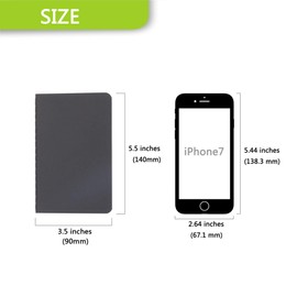 TWONE Pocket Notebook, 48 Pack Thin Cover Small Notebook for Taking Notes, Plain Paper, 30 Sheets, 3-1/2” x 5-1/2”, Black Cover