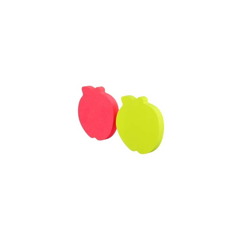 Post-it Notes, Apple Shape, Assorted Colors, 2.6x2.6 in, 2 Pads,