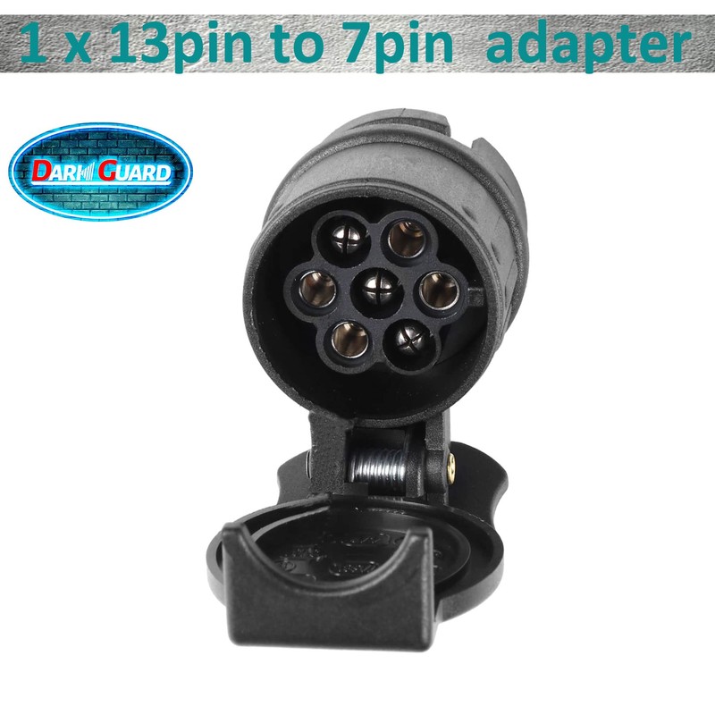 DARKGUARD 13pin To 7pin Towing Adaptor,Trailer Converter Adapter for Car