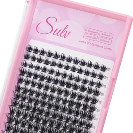 10/12/14/16mm Mixed Size Eyelash Clusters Eyelash Extensions Color Black C Curl and D Curl to Choose Soft Material Charming Eyelashes (Black, 12/14/16/18mm)