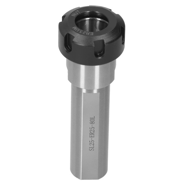 Straight Shank Spacer Sleeve/Shaft Extender, SL25 -ER25-80L Collet Chuck, Rotary