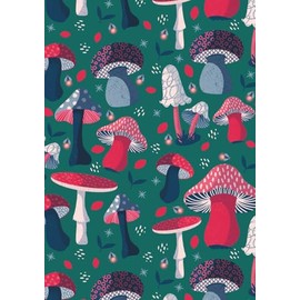 Mushroom Wonderland A5 Journal Notebook Sketch Book (208 Page Gift Design Alternating Lined and Unlined Pages)