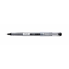Invo 0.7mm Tip 0.5mm Line Needlepoint Rollerball Pen - Black (Pack of 12)