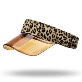 thuizen - Gorra de leopardo para mujer, diseño de ala ámbar, estilo casual, deportivo, con visera, Cafe, One Size