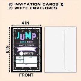 CLIRBE Greeting Card - Birthday Party Invitations for Boys, 20 Invitations with 20 Envelopes - E02