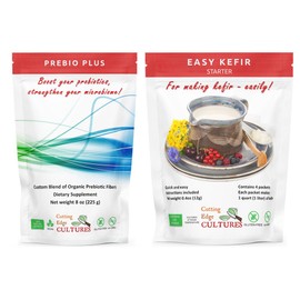 Cutting Edge Cultures Prebio Plus Prebiotic Fiber Powder Best Custom Blend of Organic Prebiotic Fibers Dietary Supplement 8 oz