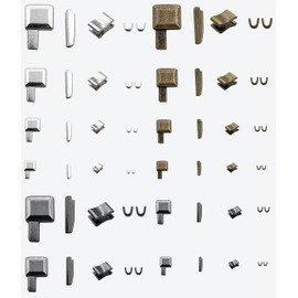 60 Pieces Zip Repair Set Zip Stopper for Jacket Jeans Sewing DIY Crafts - Silver & Black & Bronze