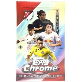 2021 Topps Chrome MLS Soccer Hobby Box (18 Packs/4 Cards: 1 Auto)