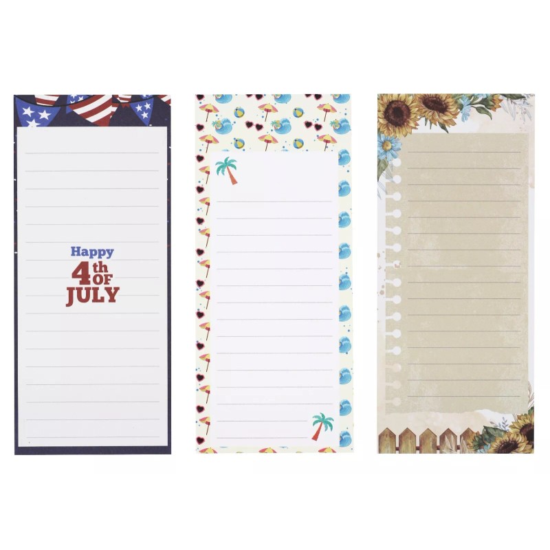 Creative Hobbies 12-Pack Monthly Magnetic Notepads - Vibrant Seasonal Designs