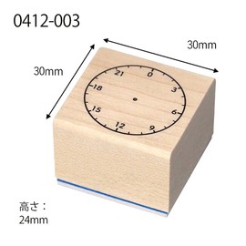 Kodomo no Kao Stamp N # Notebook Hanko Part 24 Hour Clock 0412-004