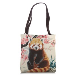 Red Panda Japanese Art Kyosai Vintage Japan Artwork Tote Bag