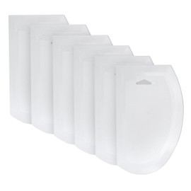 Ateco 1320 2-in-1 Bowl Scraper/Icing Smoother Set, 6-Pieces, Flexible Food-safe Plastic, White