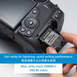 Nextorage NX-F2PRO64G/INE 64GB UHS-II V90 SDXC Memory Card, F2PRO Series, pSLC, 4K, 8K, Maximum Read Speed, 300MB/s Write Speed, 299MB/s