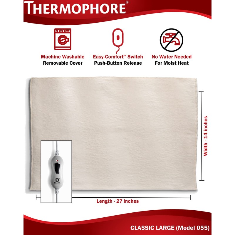 Thermophore Classic Heat Pack (Model 055) 14" X 27" Tan