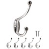 Fuxxer 5 x Antique Coat Hooks, Towel Hooks, Iron Hooks,