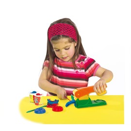Simba 106329097 - Art und Fun Knetpresse, 3 Dosen Knete á 50g, 2 Schablonen, Messer, Presse, 7 Teile, ab 3 Jahre