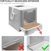 Helntova Cat Litter Box, Foldable Enclosed Cat Litter Box with