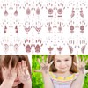 XMASIR 12 sheets(12 Pairs) Kid Brown Henna Tattoo stickers, Waterproof