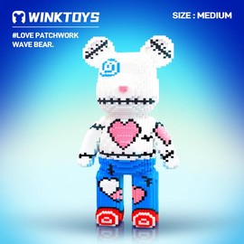 Bear Building Block,Winktoys building block, Bear Toys,Birthday Gift,Festival gift,building sets,Educational Building Blocks,Trend Decoration,Cool:_Alphabet Code Bear