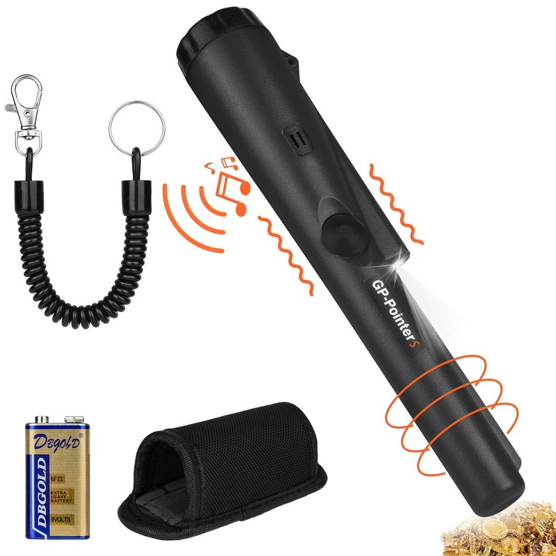 Flintronic Metal Detector Pinpointer, 360° Portable Metal Detector Finder Pinpointer,