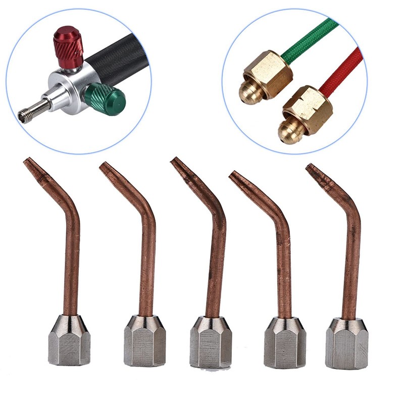 Mini Heat Resistant Gas Burner with 5 Tips for Soldering