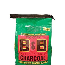 B&B Charcoal Signature Long Burning Smoking Hickory Lump Charcoal with All Natural Material for Grills and Barbecues, 8 Pounds