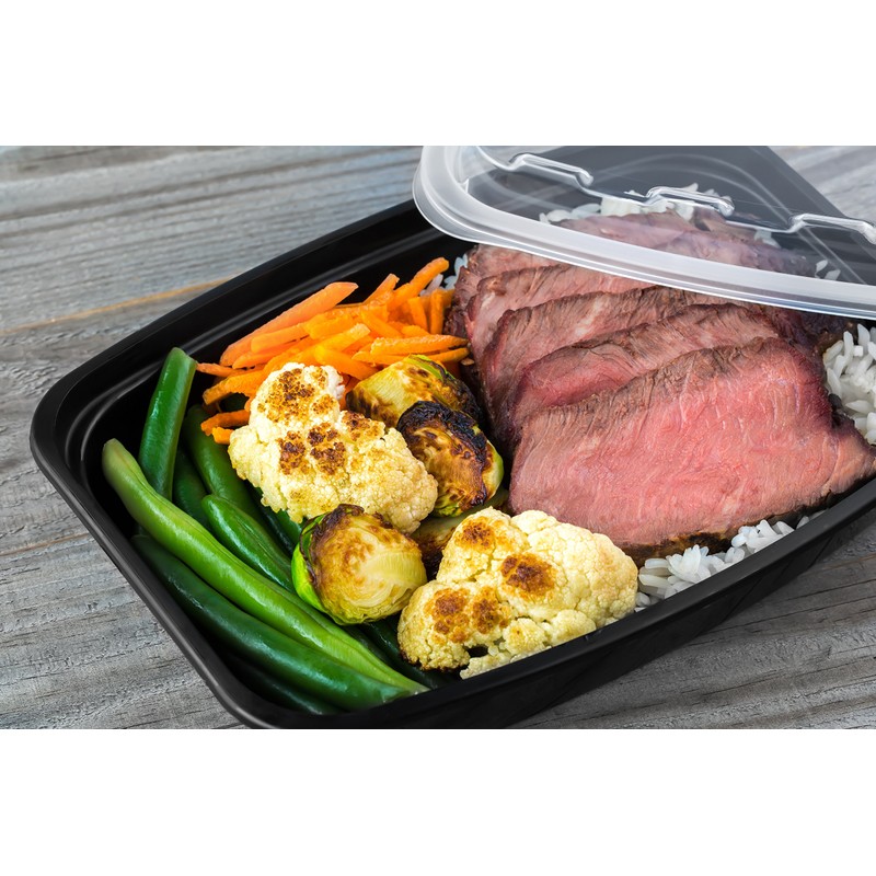 Snap Pak Rectangular Food Storage Set of 25 - Black