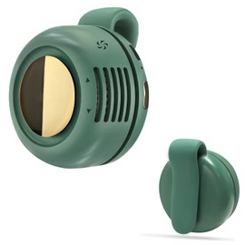 SYBOYEGE - Ventilador portátil de mano, sin asas, mini ventilador que se puede ajustar a 360 °, ventiladores USB recargables, adecuados para el hogar, viajes, exteriores, deportes, oficina (verde)