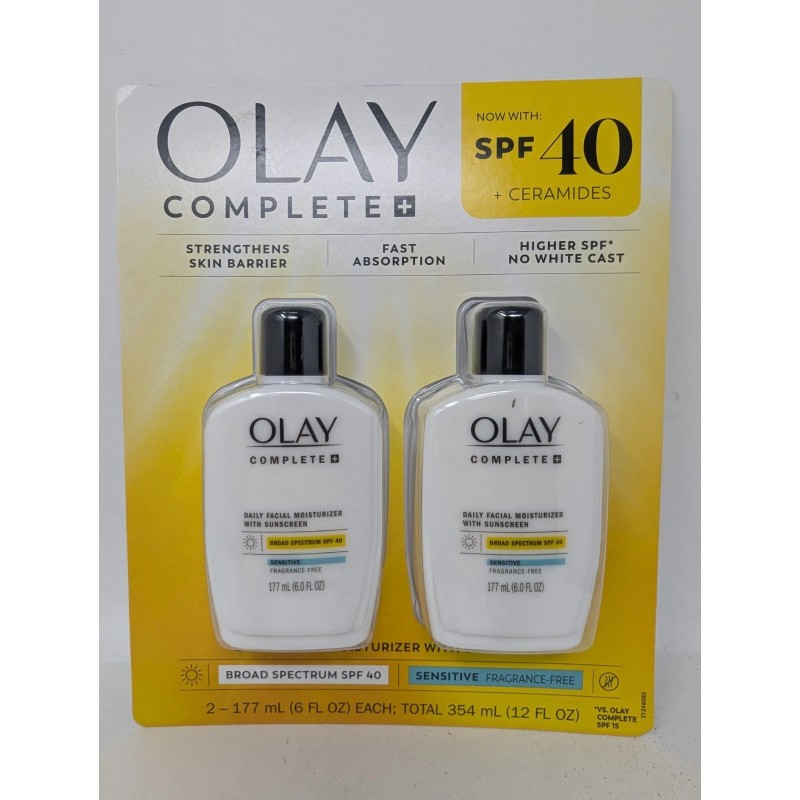Olay Complete+ Sensitive Daily Facial Moisturizer 2 Pack SPF 40