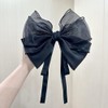 HAIRUO Elegant Large Bow Hair Clip for Women Teen Girls Black Bow Clip for Party Hair Accessories