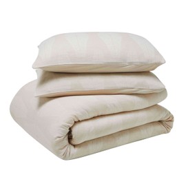 Superior Cotton Comforter Set, Breathable, Soft, Modern Fluffy Oversized, All Season Bedding, Bedding Sets, Includes; 2 Matching Pillow Shams, Woven Diamond Lattice, Queen (88" x 92"), Beige