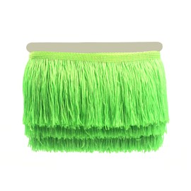 YYCRAFT 10 Yards 4 Inch Wide Tassel Curtain Fringe Trim by The Yard for DIY Sewing Crafts Clothing Curtains Decoration-Neon Green