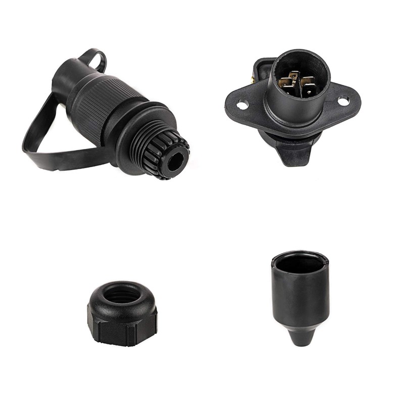 BEIJISTAR 3-Pin Plug and Socket, 3-Pin Plug Socket 12 V