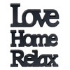 levandeo Love Home Relax Lettering Black MDF Letters Wooden Decorative