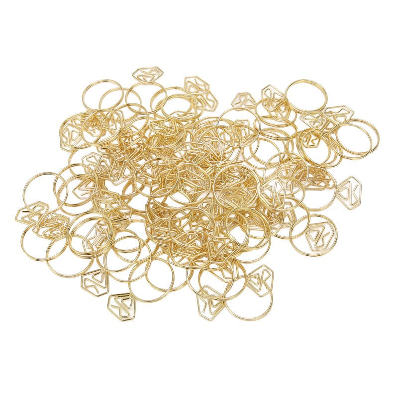 80pcs Ring Shape Paper Clips Rustproof Multifunction Multifunction with Clear