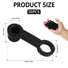 Fogbush M8 Bleed Screw, 50 Pieces Brake Bleeder Rubber with Bracket Bleeding Screw 8mm Brake Dust Cover for Motorcycle Bleeding Screws