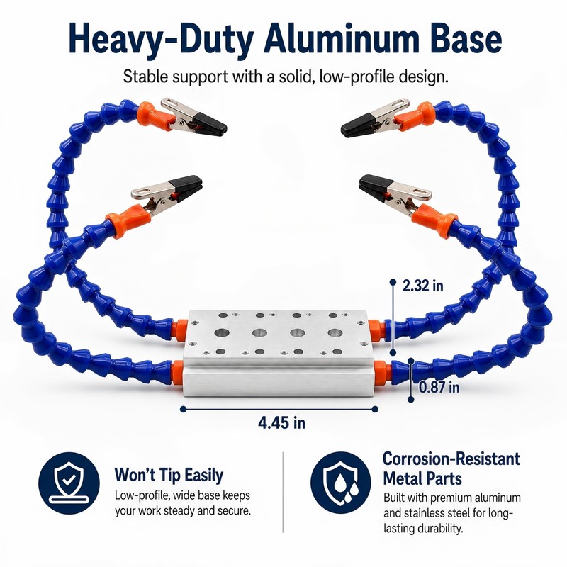 Soldering Helping Hands - 4 Flexible 11.8" Extended Arms, Heavy-Duty