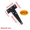 Ctyjia 2 Pcs T-Hinges, Tee Strap Black Door Hinges, with