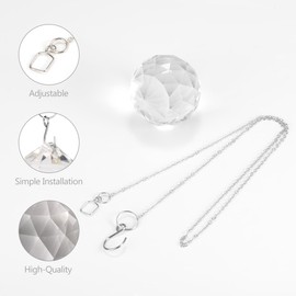 kimilus Modern Grief Gift Memorial Gift for Loss of Loved One, Loss of Father, Loss of Mother Remembrance Gifts 40 mm Crystal Ball Rainbow Maker Best for Daily Remembrance