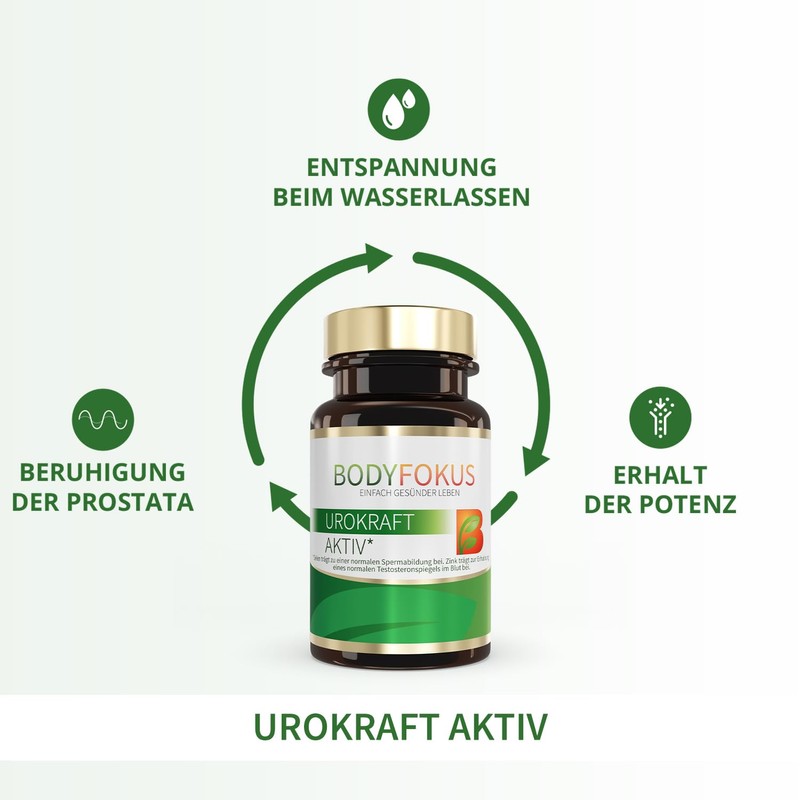 BodyFokus UroKraft Active | Unique Composition - 60 Capsules -