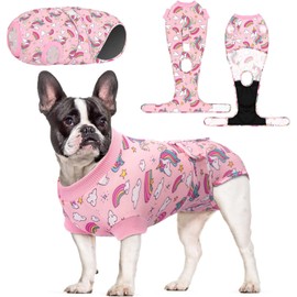 CuteBone Skulls SSF02M-DE Dog Surgery Recovery Suit Cat Surgical One-Piece Female Body Suits Male Prevent Pets from Licking Wounds