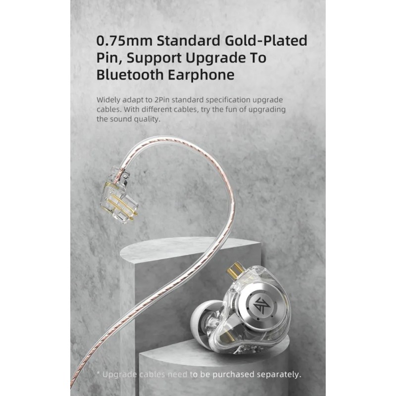 Audífonos in-ear KZ EDX Pro Gamer Con Micrófono color negro