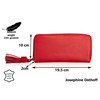 Josephine Osthoff Women's Leather Long Wallet with Zip Small Purse