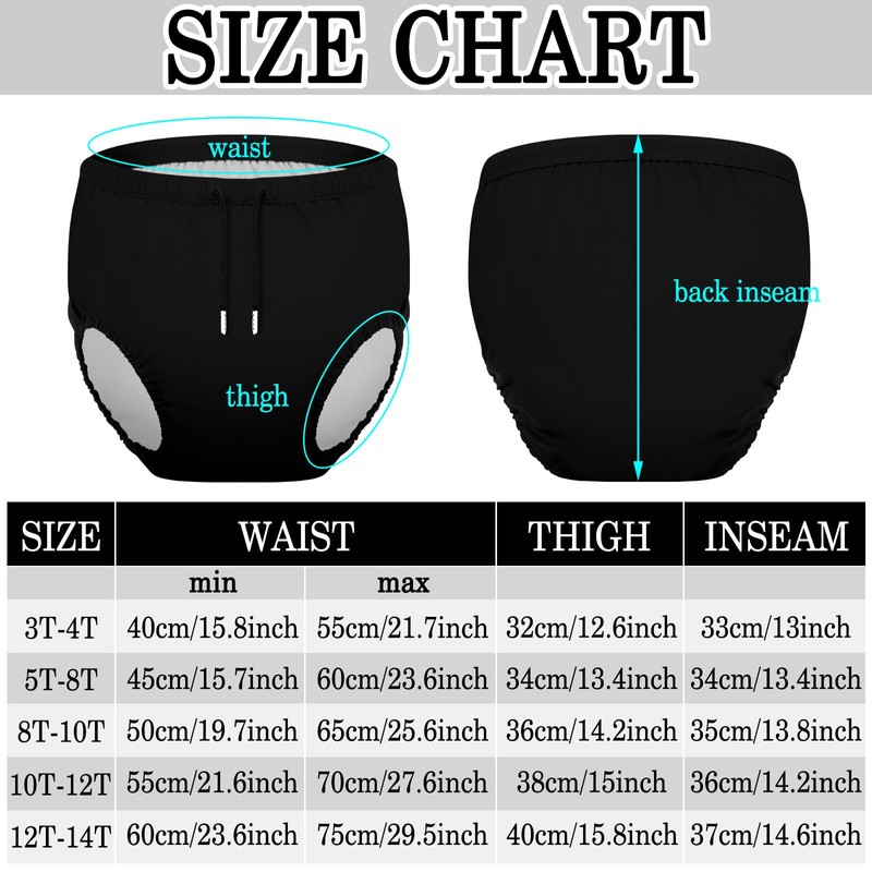 Glitopper 2 Pcs Youth Swim Diaper Special Needs Reusable Cloth
