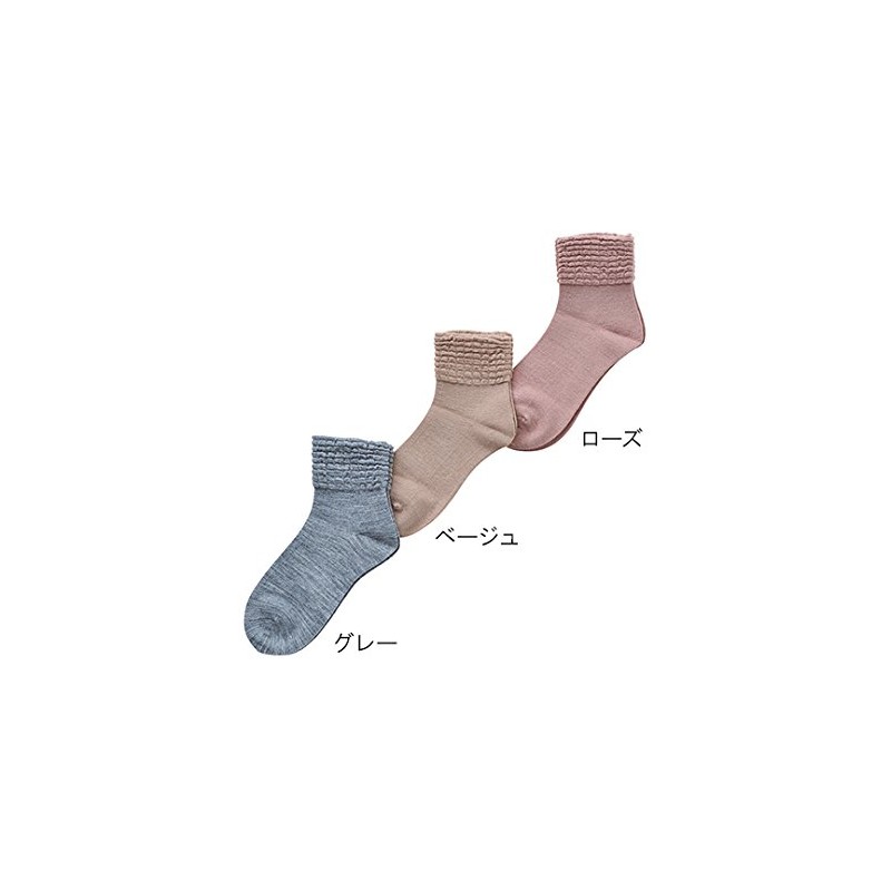 No Elastic Socks Women's Autumn Winter (Hair Blend) 3111h 神戸生絲