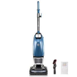 Vacmaster UB0302E Bagged Upright Vacuum Lightweight Cleaner 2-Motor Power Suction with HEPA Filtration, LED Headlight for Pet Hair, Carpet and Hardwood Floor, Blue